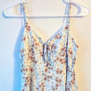 Light blue long floral dress